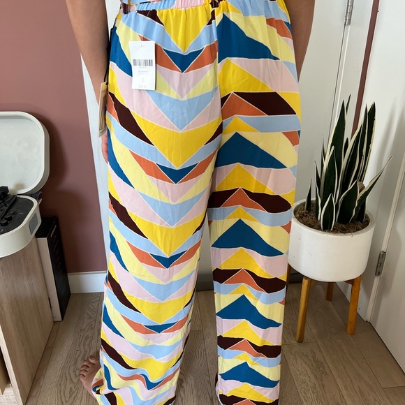 Long Woven Multicolor Pants - Picture 4 of 5